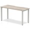 Evolve Plus 1400mm Single Starter Office Bench Desk Grey Oak Top Silver Frame Evolve Plus 1400mm Single Starter Office Bench Desk Grey Oak Top Silver Frame