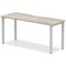 Evolve Plus 1600mm Single Starter Office Bench Desk Grey Oak Top Silver Frame Evolve Plus 1600mm Single Starter Office Bench Desk Grey Oak Top Silver Frame