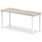 Evolve Plus 1600mm Single Starter Office Bench Desk Grey Oak Top White Frame