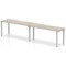 Evolve Plus 1200mm Single Row 2 Person Office Bench Desk Grey Oak Top Silver Frame