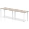 Evolve Plus 1200mm Single Row 2 Person Office Bench Desk Grey Oak Top White Frame