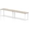 Evolve Plus 1600mm Single Row 2 Person Office Bench Desk Grey Oak Top White Frame