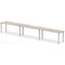Evolve Plus 1600mm Single Row 3 Person Office Bench Desk Grey Oak Top Silver Frame