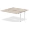 Evolve Plus 1200mm B2B Office Bench Desk Ext Kit Grey Oak Top White Frame