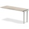Evolve Plus 1600mm Single Row Office Bench Desk Ext Kit Grey Oak Top Silver Frame