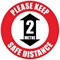 Social Distance Marker - Please keep 2m, 235mm