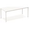 Impulse Rectangular Table, 1800mm, White, Silver Box Frame Leg