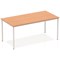 Impulse Rectangular Table, 1600mm, Oak, Silver Box Frame Leg
