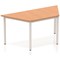 Impulse Trapezoidal Table, 1600mm, Oak, Silver Box Frame Leg