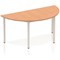 Impulse Semi-circular Table, 1600mm, Oak, Silver Box Frame Leg