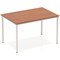 Impulse Rectangular Table, 1200mm, Walnut, Silver Box Frame Leg