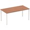 Impulse Rectangular Table, 1600mm, Walnut, Silver Box Frame Leg