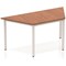 Impulse Trapezoidal Table, 1600mm, Walnut, Silver Box Frame Leg