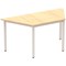 Impulse Trapezoidal Table, 1600mm, Maple, Silver Box Frame Leg