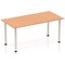Impulse Rectangular Table, 1600mm, Oak, Silver Post Leg