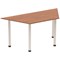 Impulse Trapezoidal Table, 1600mm, Walnut, Silver Post Leg