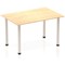 Impulse Rectangular Table, 1200mm, Maple, Silver Post Leg