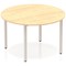 Impulse Circular Table, 1200mm, Maple, Silver Box Frame Leg