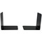 Metal Bookends Heavy Duty Black, 140mm Medium, One Pair