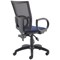 5 Star Lumo Mesh Chair with Fixed Arms Royal Blue