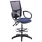 5 Star Lumo Mesh Chair Fixed Arms/Draughtsman Kit Royal Blue
