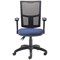 5 Star Lumo Mesh Chair with Folding Arms Royal Blue