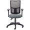 5 Star Lumo Mesh Chair with Folding Arms Charcoal