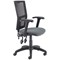 5 Star Lumo Mesh Chair with Folding Arms Charcoal