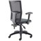 5 Star Lumo Mesh Chair with Folding Arms Charcoal