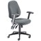 5 Star Teso High Back Task Chair with Folding Arms Charcoal