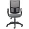 5 Star Lumo Mesh Chair with Fixed Arms Charcoal