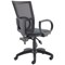 5 Star Lumo Mesh Chair with Fixed Arms Charcoal