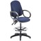 5 Star Lumo Hbk Chair Fixed Arms/Draughtsman Kit Royal Blue