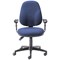 5 Star Teso High Back Task Chair Height Adjustable Arms Blue