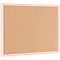 Bi-Office Pastel Cork Noticeboard, 600x400mm, Salmon Wooden Frame