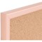 Bi-Office Pastel Cork Noticeboard, 600x400mm, Salmon Wooden Frame