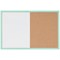Bi-Office Pastel Cork and Magnetic Drywipe Combination Board, 600x400mm, Green Frame