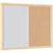 Bi-Office Pastel Cork and Magnetic Drywipe Combination Board, 600x400mm, Yellow Frame