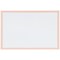 Bi-Office Pastel Non-Magnetic Whiteboard, Salmon Frame, 600x400mm