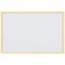 Bi-Office Pastel Non-Magnetic Whiteboard, Yellow Frame, 600x400mm