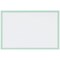 Bi-Office Pastel Non-Magnetic Whiteboard, Green Frame, 600x400mm