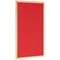 Bi-Office Double-Sided Cork And Red Felt Board, 900x600mm, Wooden Frame