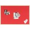 Bi-Office Double-Sided Cork And Red Felt Board, 900x600mm, Wooden Frame
