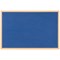 Bi-Office Earth Executive Felt Notice Board Oak MDF Frame Blue 120x90cm