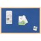 Bi-Office Earth Executive Felt Notice Board Oak MDF Frame Blue 120x90cm