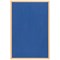 Bi-Office Earth Executive Felt Notice Board Oak MDF Frame Blue 150x120cm