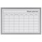 Bi-Office Magnetic Weekly Planner Whiteboard, Grey Frame, 600x400mm