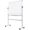 Bi-Office Mobile Revolving Lacquered Steel Magnetic Whiteboard, 1200x1200mm