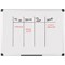 Bi-Office Maya Magnetic Gridded Whiteboard, Aluminium Frame, 900x600mm