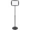 Bi-Office Vertical Magnetic Drywipe Floor Sign, Black